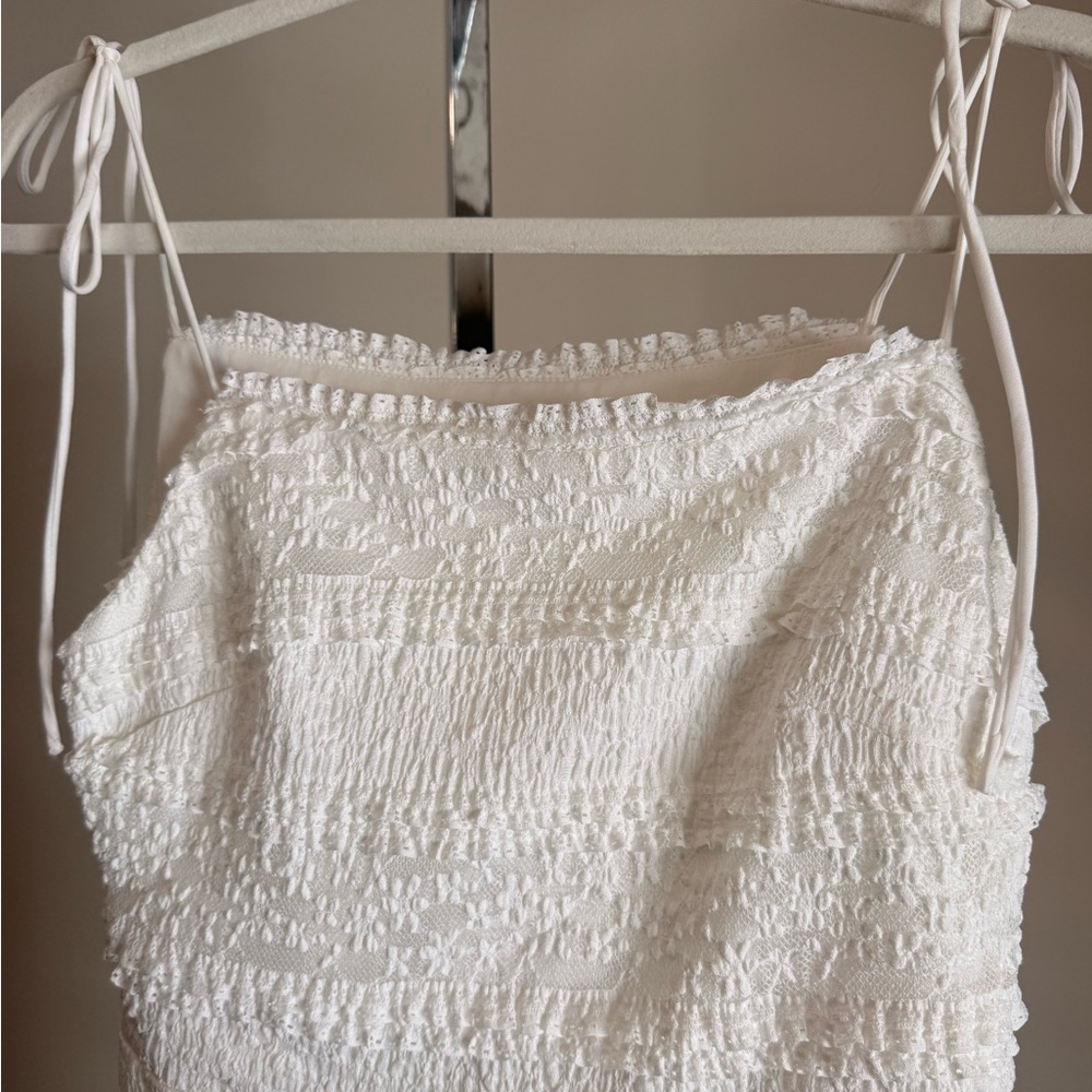 These Three White Ruffle Maxi Dress - Picture 4 of 5